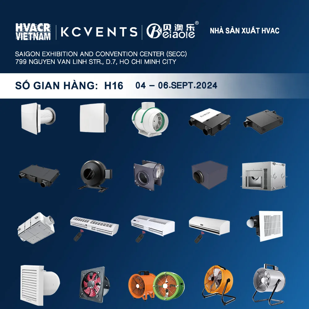 KCVENTS booth at Thailand RHVAC 2024 exhibition in Bangkok