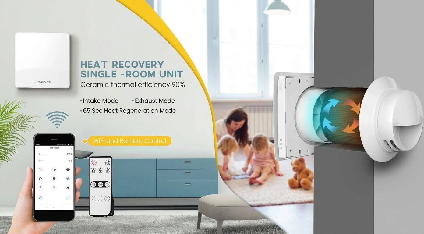 VT501 three ventilation modes fresh air exhaust and cycle mode