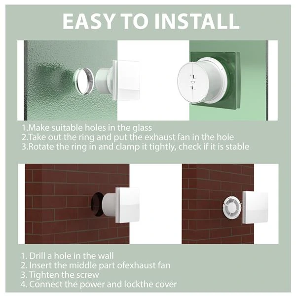 Wall Window EC Fan Panel J step by step wall and glass installation guide